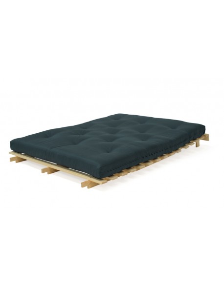 The Scandi Futon Bed with Navy Drill 6 Layer Futon Mattress