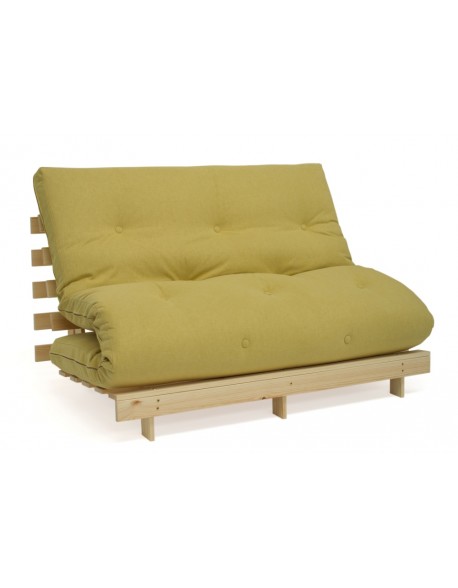 The Scandi Futon in Oslo Mustard Seed fabric