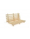 The Scandi futon frame with three supporting under rails	
