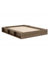 Pine slats create a sturdy sleeping platform