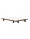 Japan Bed with Carob Brown finish and traditional futon mattress